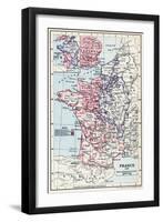 Map of France in 1189, from 'Historical Atlas'-null-Framed Giclee Print