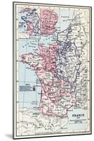 Map of France in 1189, from 'Historical Atlas'-null-Mounted Giclee Print