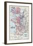 Map of France in 1189, from 'Historical Atlas'-null-Framed Giclee Print