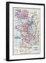 Map of France in 1189, from 'Historical Atlas'-null-Framed Giclee Print