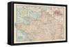 Map of France, Northern Part. with Insets Showing the Provinces of France and Paris and Vicinity-Encyclopaedia Britannica-Framed Stretched Canvas