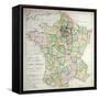 Map of France Showing Plans to Divide Departments, 1789-null-Framed Stretched Canvas