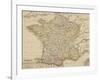 Map of France Showing the Departements-null-Framed Photographic Print