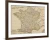 Map of France Showing the Departements-null-Framed Photographic Print