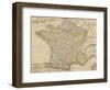 Map of France Showing the Departements-null-Framed Photographic Print