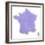 Map of France-mick1980-Framed Premium Giclee Print