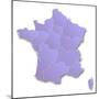 Map of France-mick1980-Mounted Premium Giclee Print