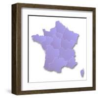 Map of France-mick1980-Framed Art Print