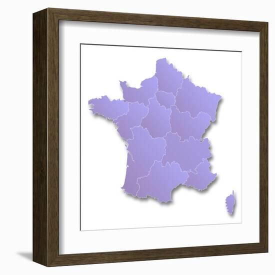 Map of France-mick1980-Framed Art Print