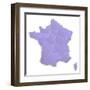 Map of France-mick1980-Framed Art Print