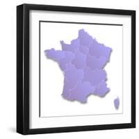 Map of France-mick1980-Framed Art Print