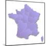 Map of France-mick1980-Mounted Art Print