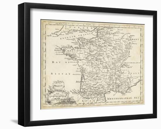 Map of France-T. Jeffreys-Framed Art Print