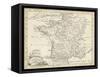 Map of France-T. Jeffreys-Framed Stretched Canvas