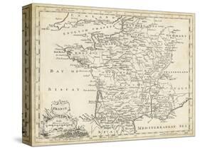 Map of France-T. Jeffreys-Stretched Canvas