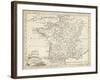 Map of France-T. Jeffreys-Framed Art Print