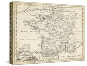 Map of France-T. Jeffreys-Stretched Canvas