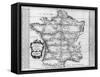 Map of France-null-Framed Stretched Canvas