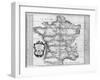 Map of France-null-Framed Giclee Print