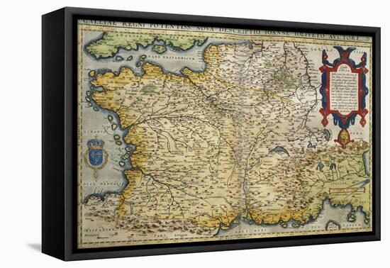 Map of France-null-Framed Stretched Canvas