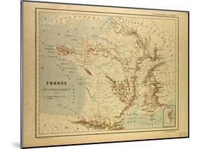 Map of France-null-Mounted Giclee Print