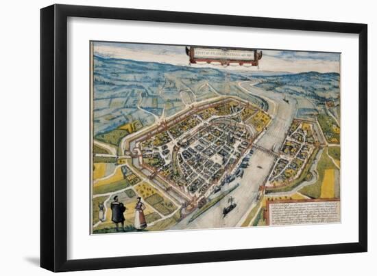 Map of Frankfurt Am Main-Abraham Ortelius-Framed Art Print