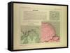 Map of French Guiana-null-Framed Stretched Canvas