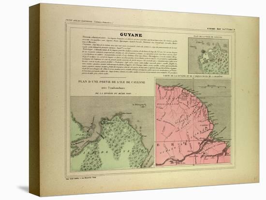 Map of French Guiana-null-Stretched Canvas