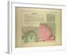 Map of French Guiana-null-Framed Giclee Print