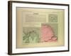 Map of French Guiana-null-Framed Giclee Print