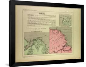 Map of French Guiana-null-Framed Giclee Print