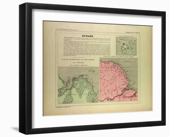 Map of French Guiana-null-Framed Giclee Print