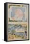 Map of French Possessions and Spheres of Influence in Africa and a View of the River Senegal-G. Dascher-Framed Stretched Canvas