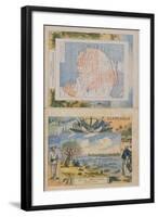 Map of French Possessions and Spheres of Influence in Africa and a View of the River Senegal-G. Dascher-Framed Giclee Print