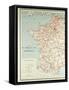 Map of French Railway Lines-null-Framed Stretched Canvas