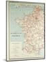 Map of French Railway Lines-null-Mounted Giclee Print