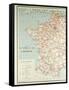 Map of French Railway Lines-null-Framed Stretched Canvas