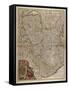 Map of French, Swiss and Italian Alpine and Transalpine Regions and Western Liguria Region-null-Framed Stretched Canvas