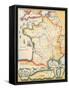 Map of French Wine Country-null-Framed Stretched Canvas