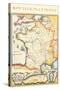 Map of French Wine Country-null-Stretched Canvas