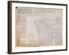 Map of Galicia with the Route of the French Army and a Log, from the Campaign in January, 1809-French-Framed Giclee Print