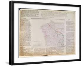 Map of Galicia with the Route of the French Army and a Log, from the Campaign in January, 1809-French-Framed Giclee Print