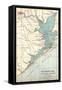 Map of Galveston Bay, Houston and Vicinity (C. 1900)-Encyclopaedia Britannica-Framed Stretched Canvas