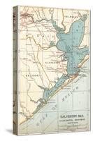 Map of Galveston Bay, Houston and Vicinity (C. 1900)-Encyclopaedia Britannica-Stretched Canvas