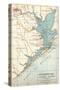 Map of Galveston Bay, Houston and Vicinity (C. 1900)-Encyclopaedia Britannica-Stretched Canvas