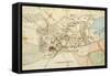 Map of Gangi Area, Palermo, Italy-null-Framed Stretched Canvas