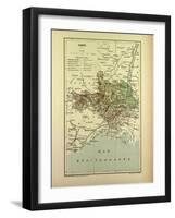 Map of Gard France-null-Framed Giclee Print