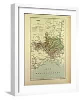 Map of Gard France-null-Framed Giclee Print