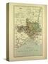 Map of Gard France-null-Stretched Canvas