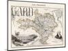 Map of Gard France-Alexandre Vuillemin-Mounted Art Print